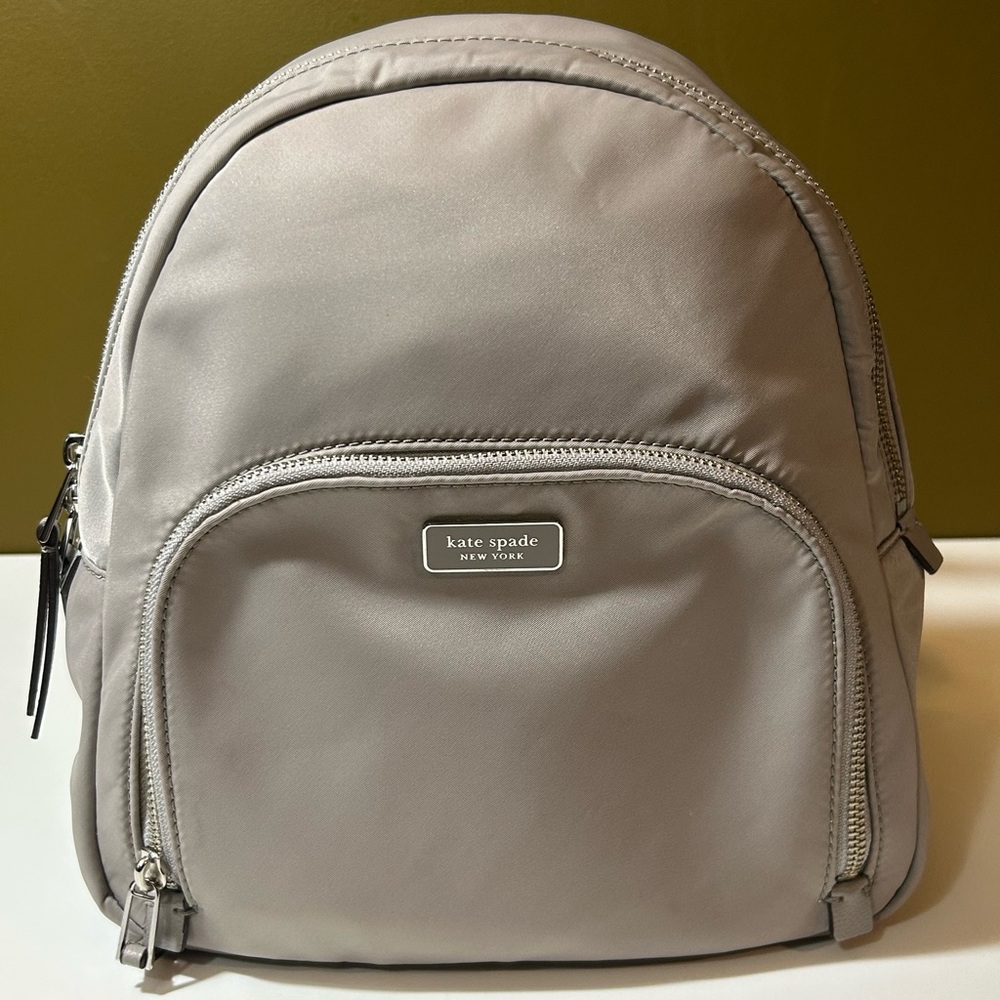 Kate Spade Nylon Gray Medium Backpack